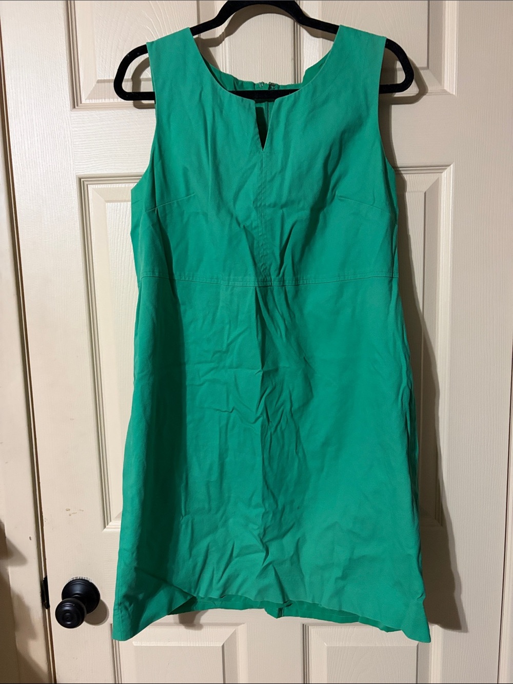 Talbots Sleeveless Green Shift Dress